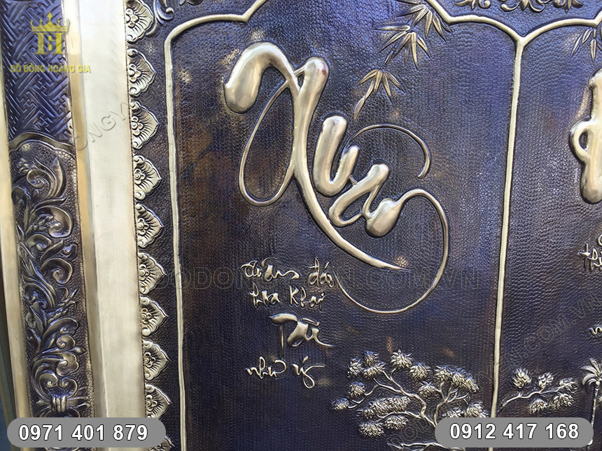 tranh tứ qu&yacute; chữ thư ph&aacute;p
